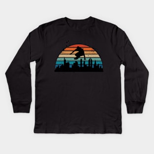 Vintage Retro Parkour and Freerunning Kids Long Sleeve T-Shirt